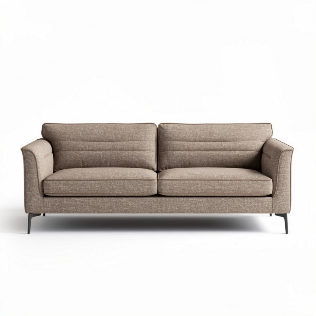stoffsofa in beige 200 x 90 x 80 cm für wohnzimmer und moderne einrichtungen