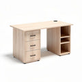 Schreibtisch aus Holz mit drei Schubladen und zwei offenen Fächern 120 x 60 x 75cm
