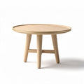 Runder holztisch mit massiven beinen 60 x 60 x 45cm naturfarben