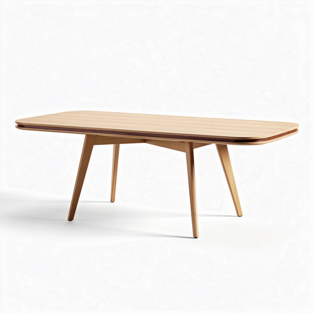 Esstisch aus Holz in natürliche Optik 180 x 90 x 75cm ideal für Wohnräume